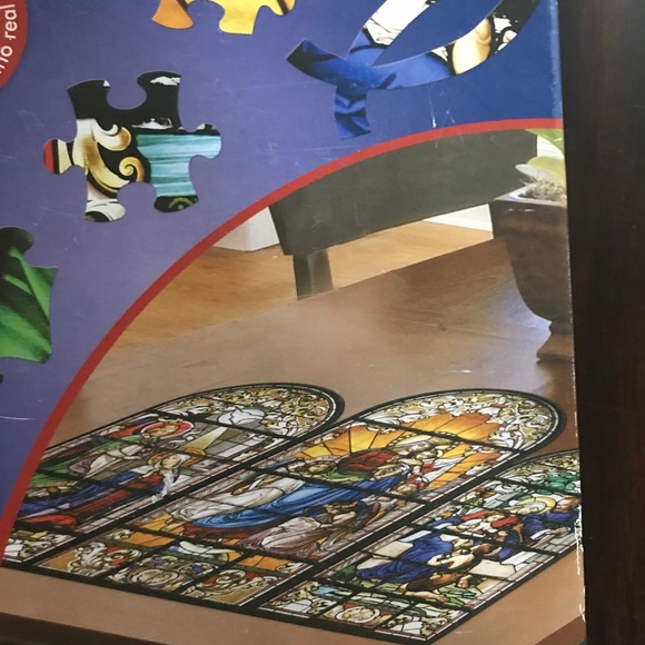 Paper House Puzzle Shapes 500 Piece Stained Glass Church Windows - Picture 7 of 7